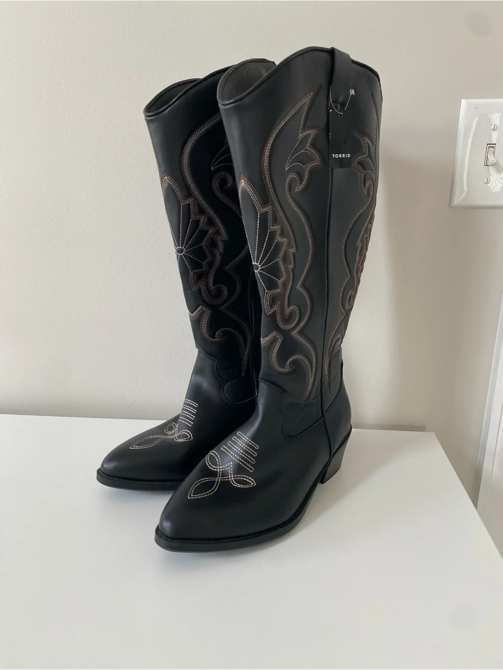 NEW ✨ Torrid Tall Western Knee Boot (Wide width and calf) size 8.5 Black